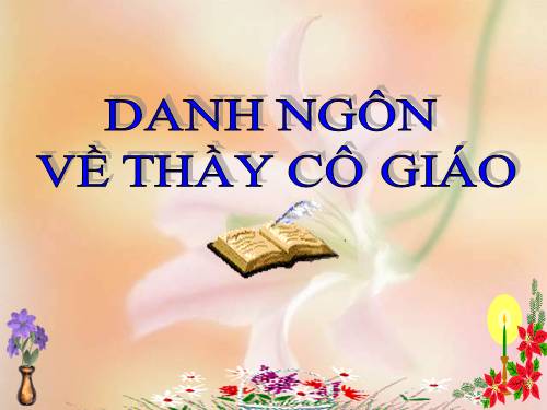 Danh ngôn về nhà giáo