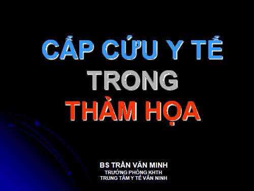 Cấp cứu y tế trong thảm họa