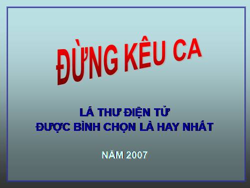 Đừng kêu ca