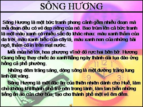 Bài giảng Sông Hương