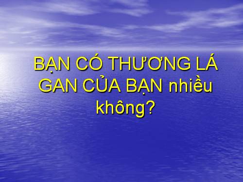 Hãy biết yêu thương lá gan của bạn