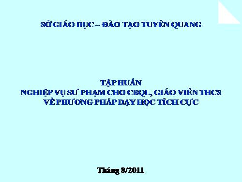 Dạy học tích cực