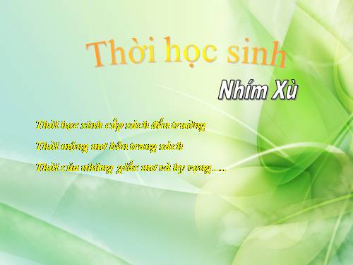 Thời học sinh