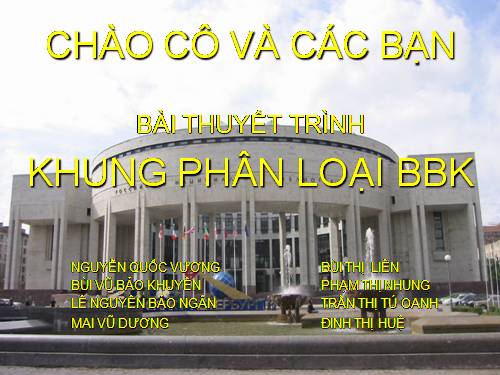 KHUNG PHÂN LOẠI BBK