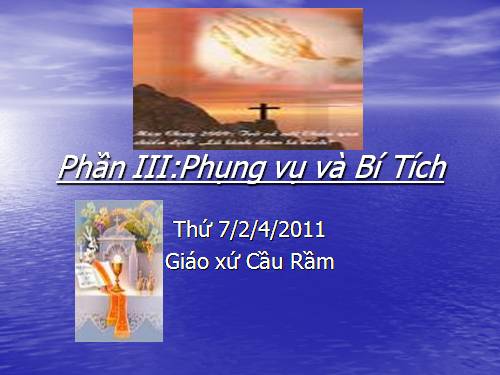 Bài 19:Phụng vụ