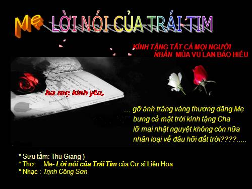 Mẹ lời nói của trái tim (Tham khảo - rất hay)