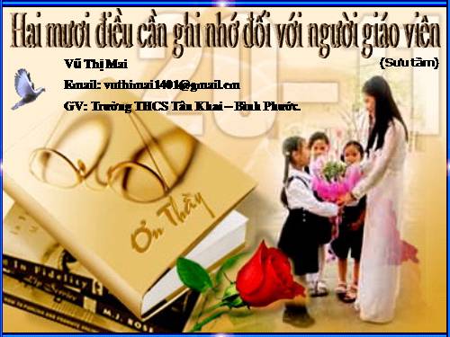 20 điều GV cần tham khảo