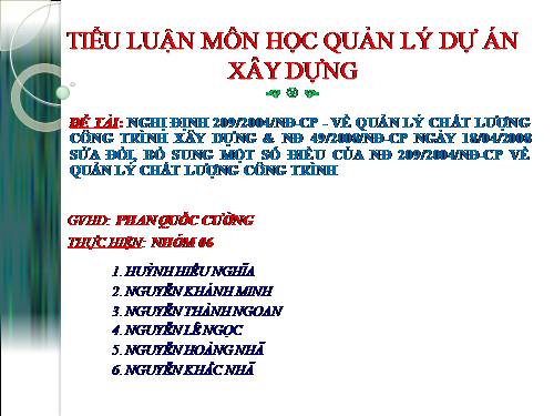 Quản Lý Dự Án