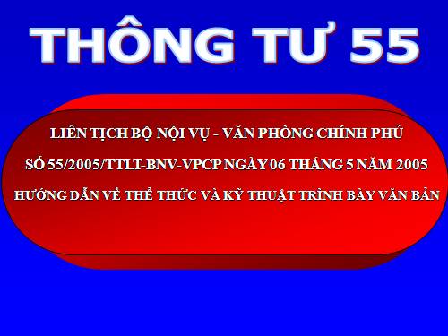 HD VỀ THỂ THỨC VÀ KỸ THUẬT TRÌNH BÀY VĂN BẢN