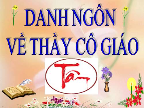 Danh ngôn về thầy cô giáo