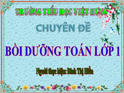 Bồi dưỡng Toán Lớp 1