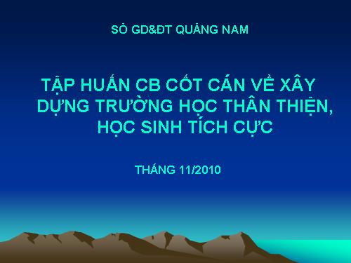 Xây dựng Trường học thân thiện