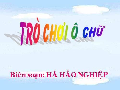 Trò Chơi Ô Chữ