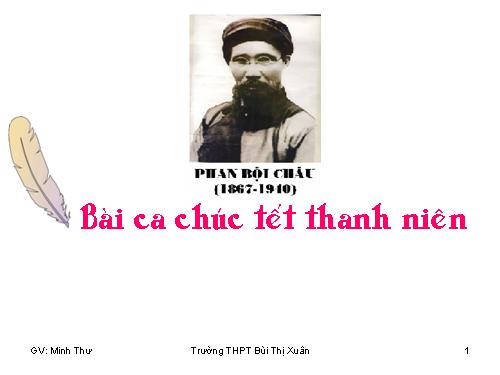 Bài giảng Bài ca chúc tết thanh niên