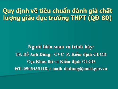 KIEM DINH CHAT LUONG GDPT