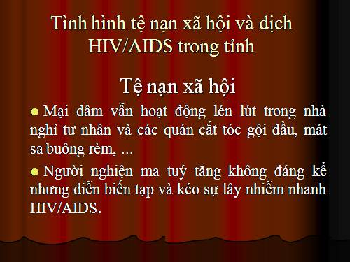 tình hình HIV và các văn bản