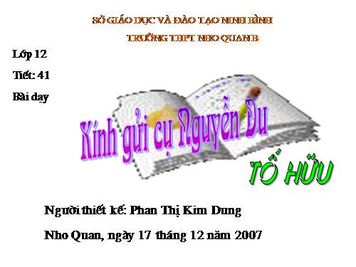 Kinh gui cu Nguyen Du