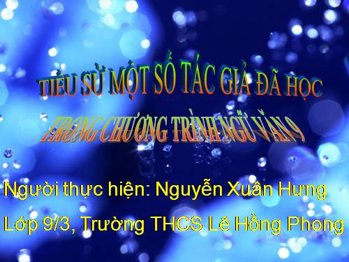 Mot so tac gia trong chuong trinh NV9