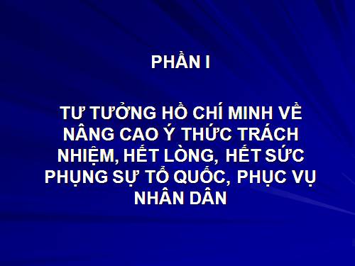 Chuyên đề về nâng cao ý thức trách nhiệm