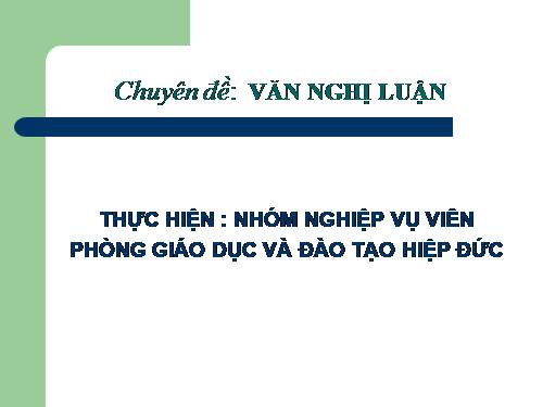 chuyen de van nghi luan