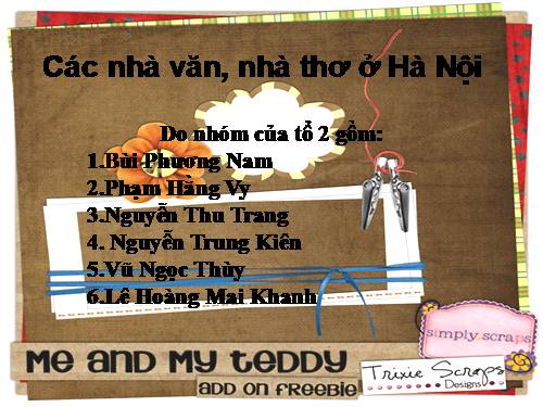 văn 8 chương trình địa phương - các nhà văn, nhà thơ HN