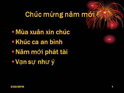 Bài thơ chúc mừng năm mới