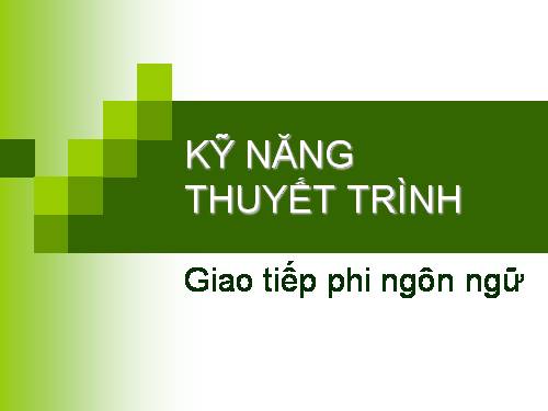 Giao tiếp phi ngôn ngữ