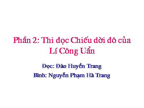 Chiếu dời đô- Văn 8