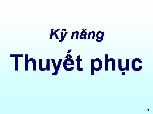 Kĩ năng thuyết phục