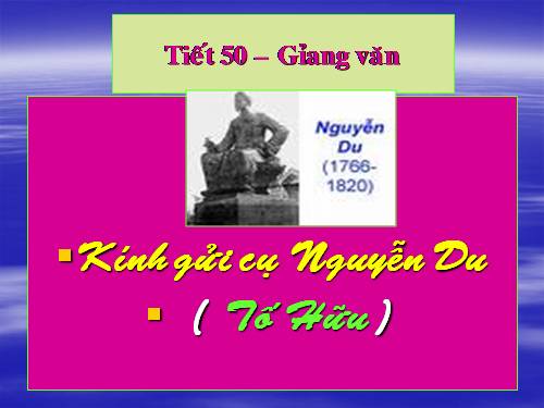 Kính gửi cụ Nguyễn Du