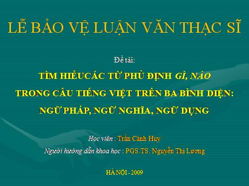 Câu phủ định