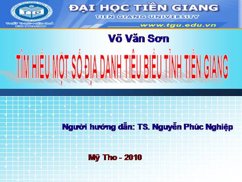 LAUN VAN DAI HOC: DIA DANH TIEN GIANG