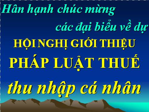 Luật thuế TNCN