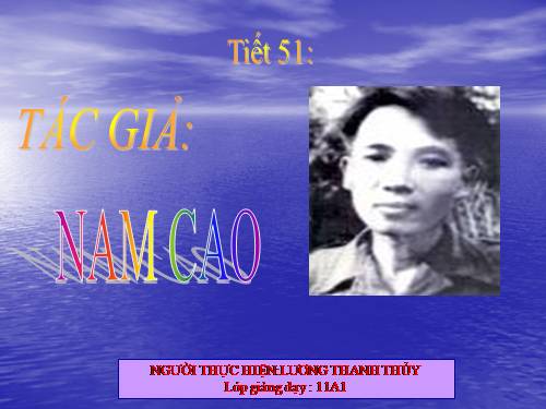 tiết 51:Tác giả Nam Cao