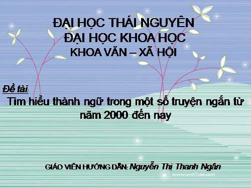 Tìm hiểu thành ngữ trong một số truyện ngắn từ năm 2000 đến nay