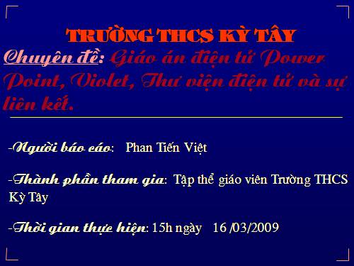 Hướng dẫn soạn giáo án điện tử và sự liên kết