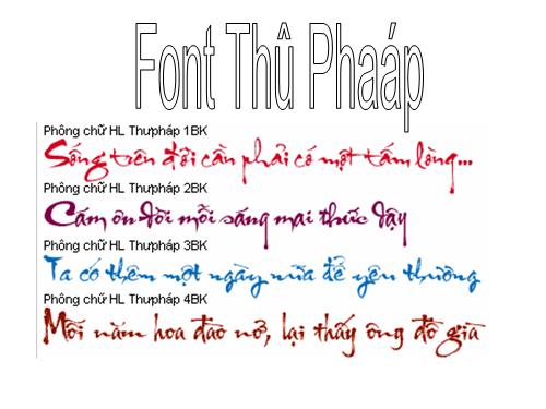 Font Thư Pháp HL