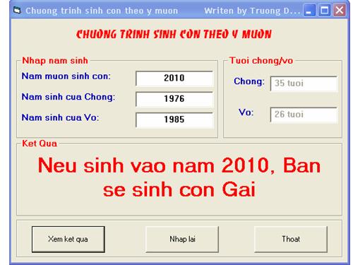 Chương trình sinh con theo ý muốn