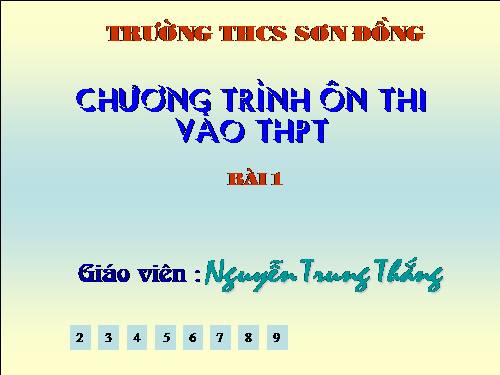 Ôn thi vào lớp 10 - THPT