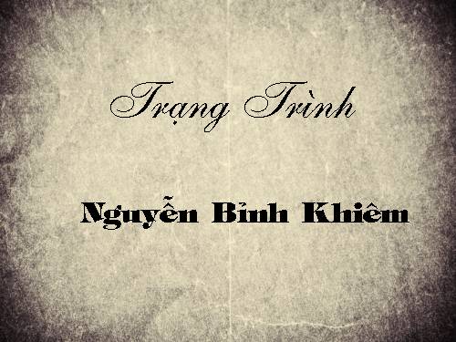 Giới thiệu tác giả: Nguyễn Bỉnh Khiêm