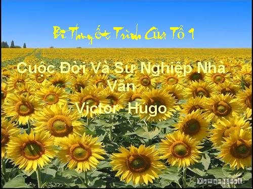 Thuyết trình về V.Hugo của tổ 1-11C20