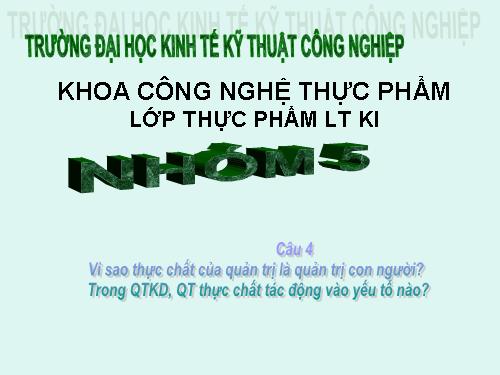 thực chất của quản trị là quản trị con  người