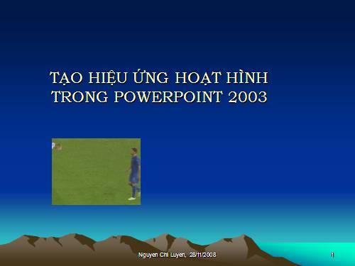 Tạo hiệu ứng trong PPT