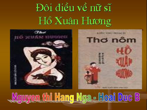 dôi dieu ve Ho Xuan Huong