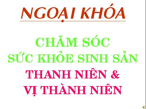 cham soc suc khoe vi thanh nien