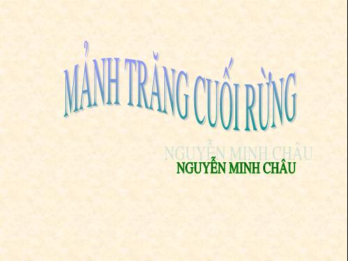 Mảnh trăng cuối rừng