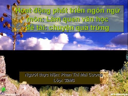 Chuyện quả trứng - lớp mẫu giáo