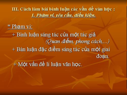 Cách làm bài bình luận văn học