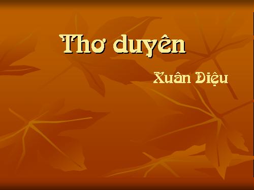 Thơ duyên