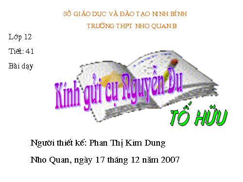 Kính gửi cụ Nguyễn Du